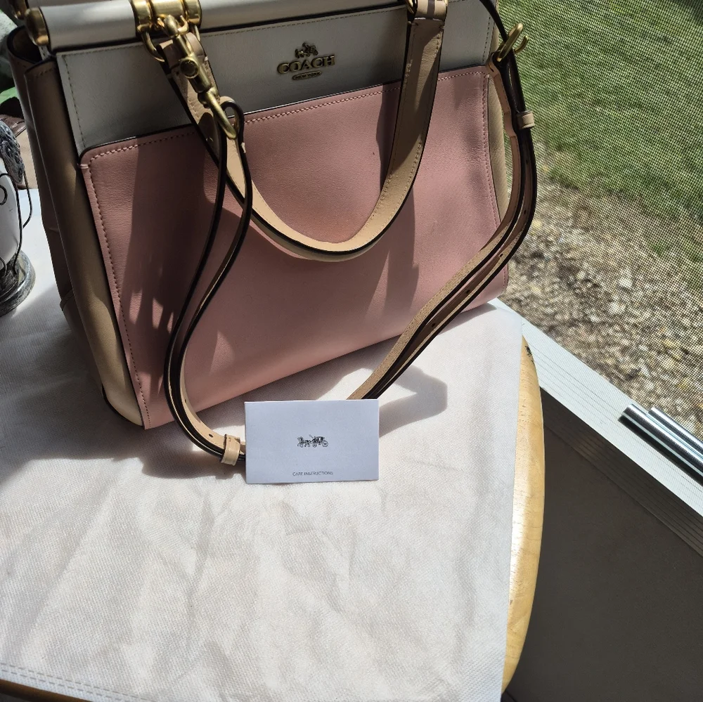 Coach Pink and Cream Women's Bag - Picture 10 of 10